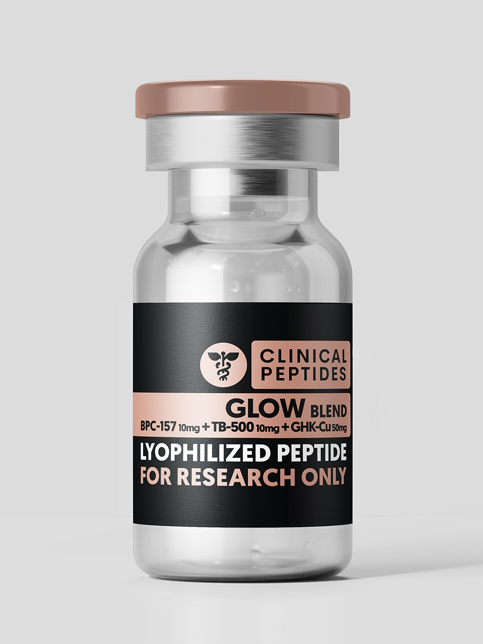 GLOW Blend - BPC-157 10mg + TB500 10mg + GHK-Cu 50mg